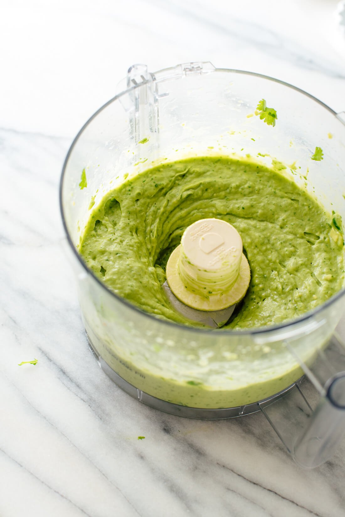 avocado dip in food processor