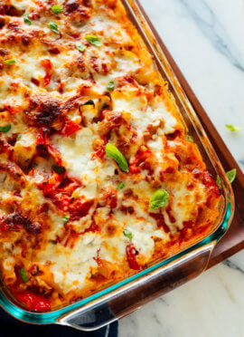 vegetable baked ziti recipe