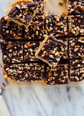 chocolate peanut butter crispy bars