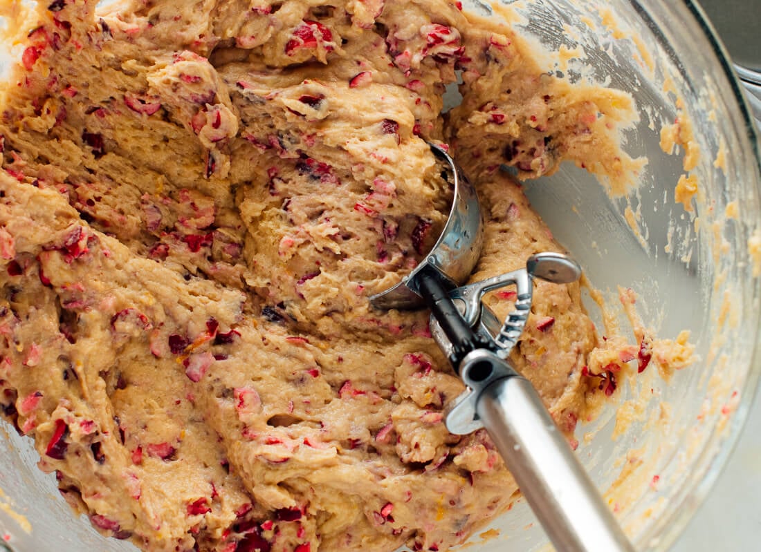 cranberry orange muffins batter