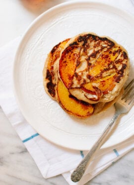 Peach and oat pancakes (gluten free)