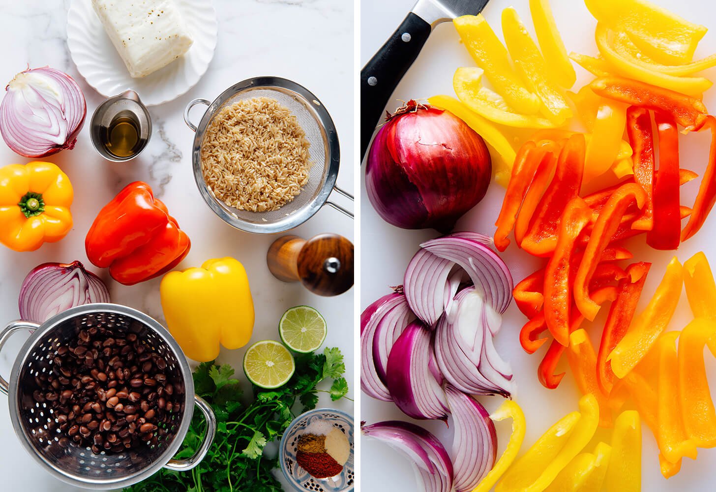 halloumi fajita bowl ingredients