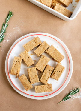 Lemon, rosemary and olive oil shortbread