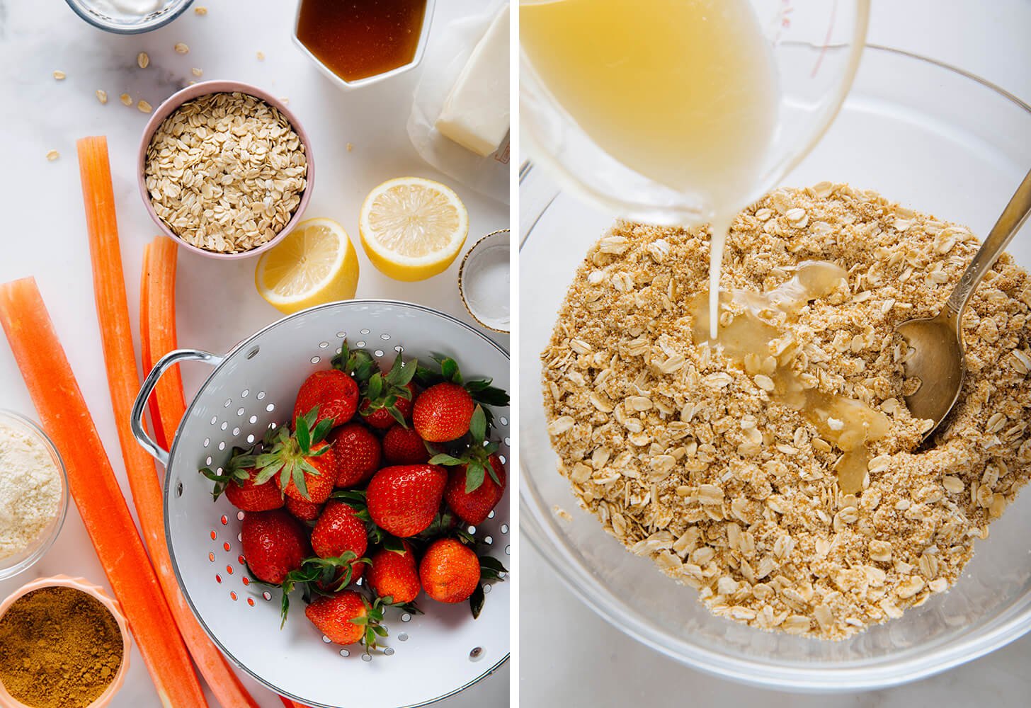 strawberry rhubarb crisp ingredients